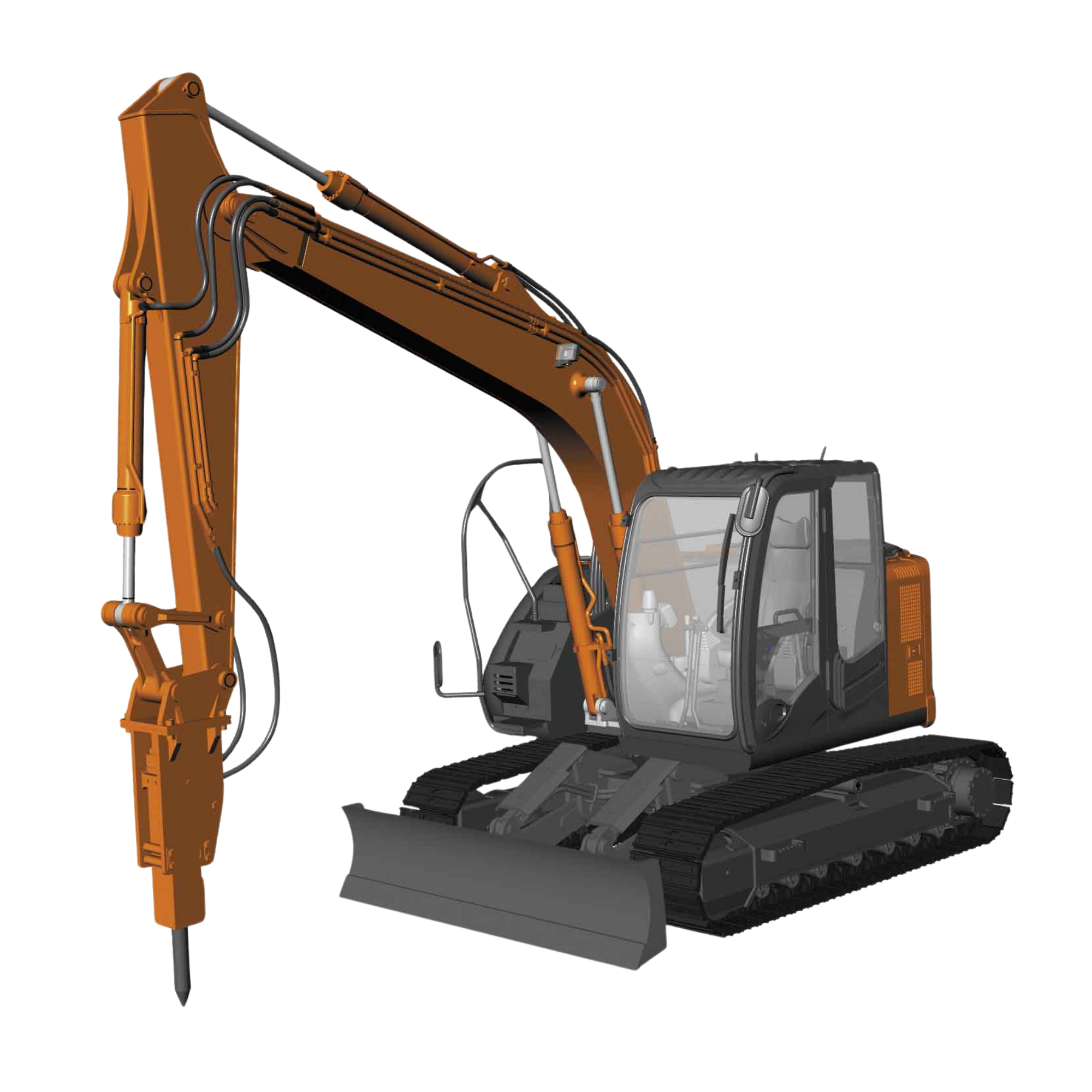 1/35 Hitachi Excavator Zaxis 135US Hydraulic Breaker Model Kit