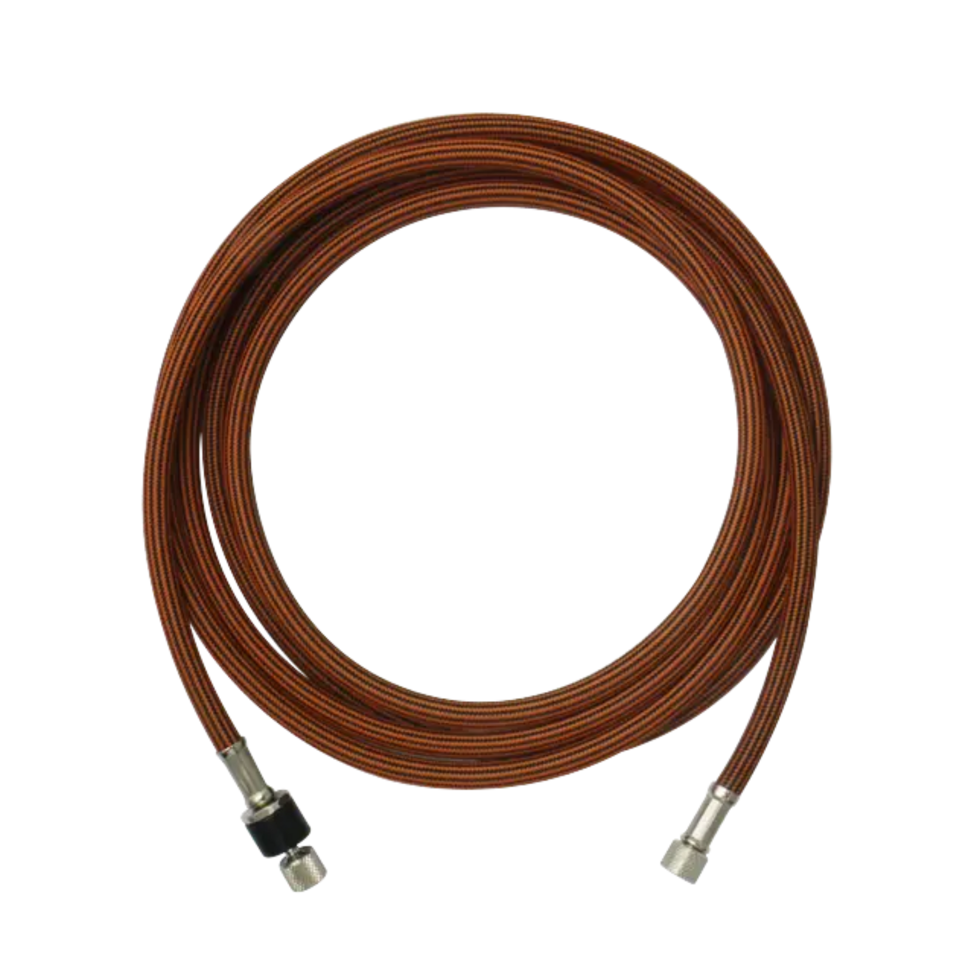 2.5M Black & Orange Braided Hose 1/8”PS x 1/8”PS with Swivel Joint