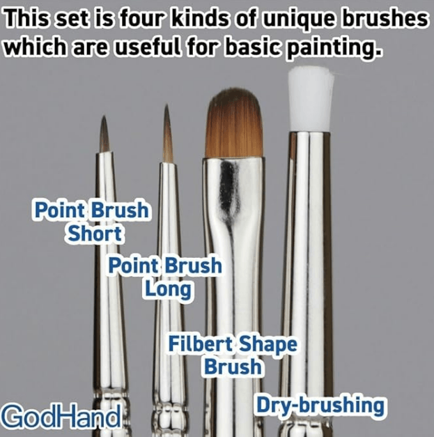 GodHand - Brushwork Semi-PRO4 Brushes Set