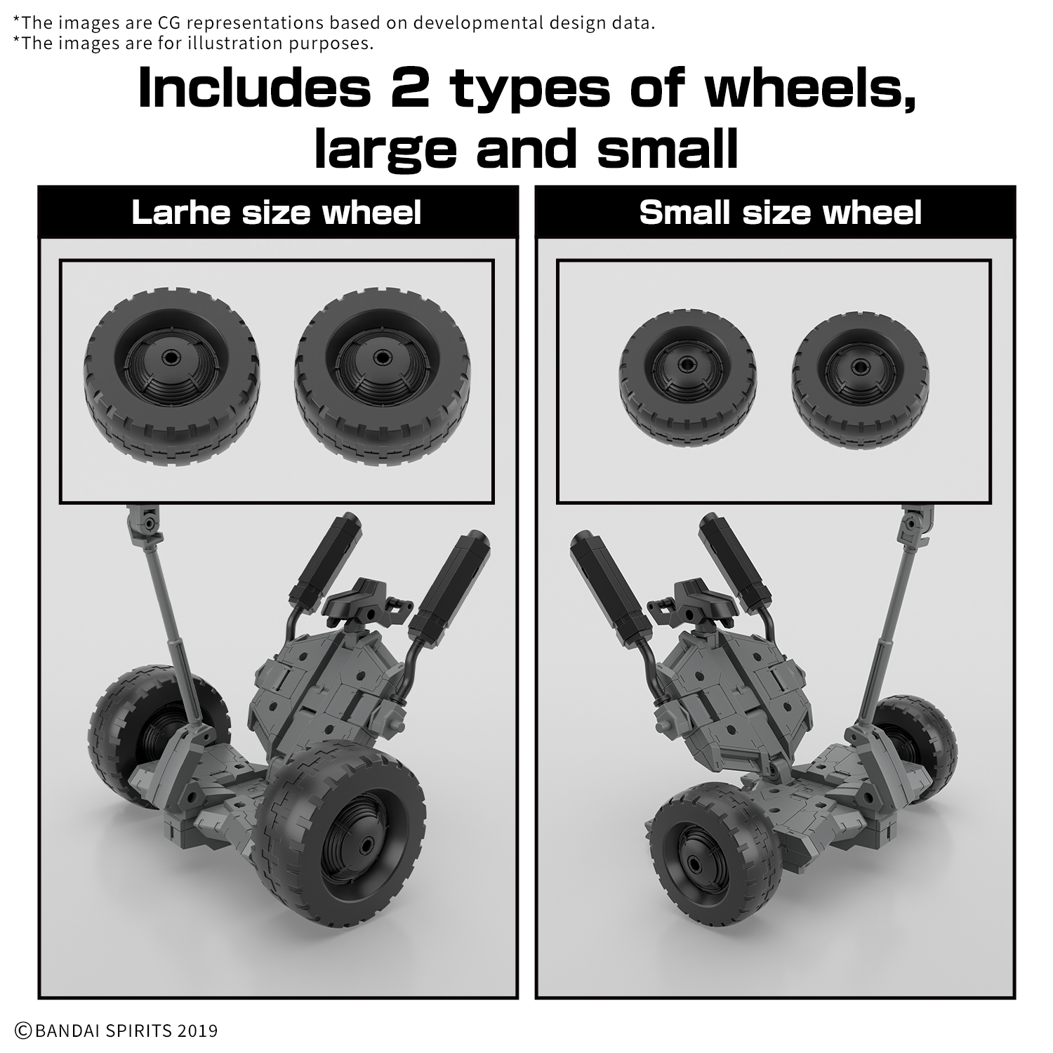 30MM 1/144 Extended Armament Vehicle Model Kit (WHEEL MOBILE Ver.)