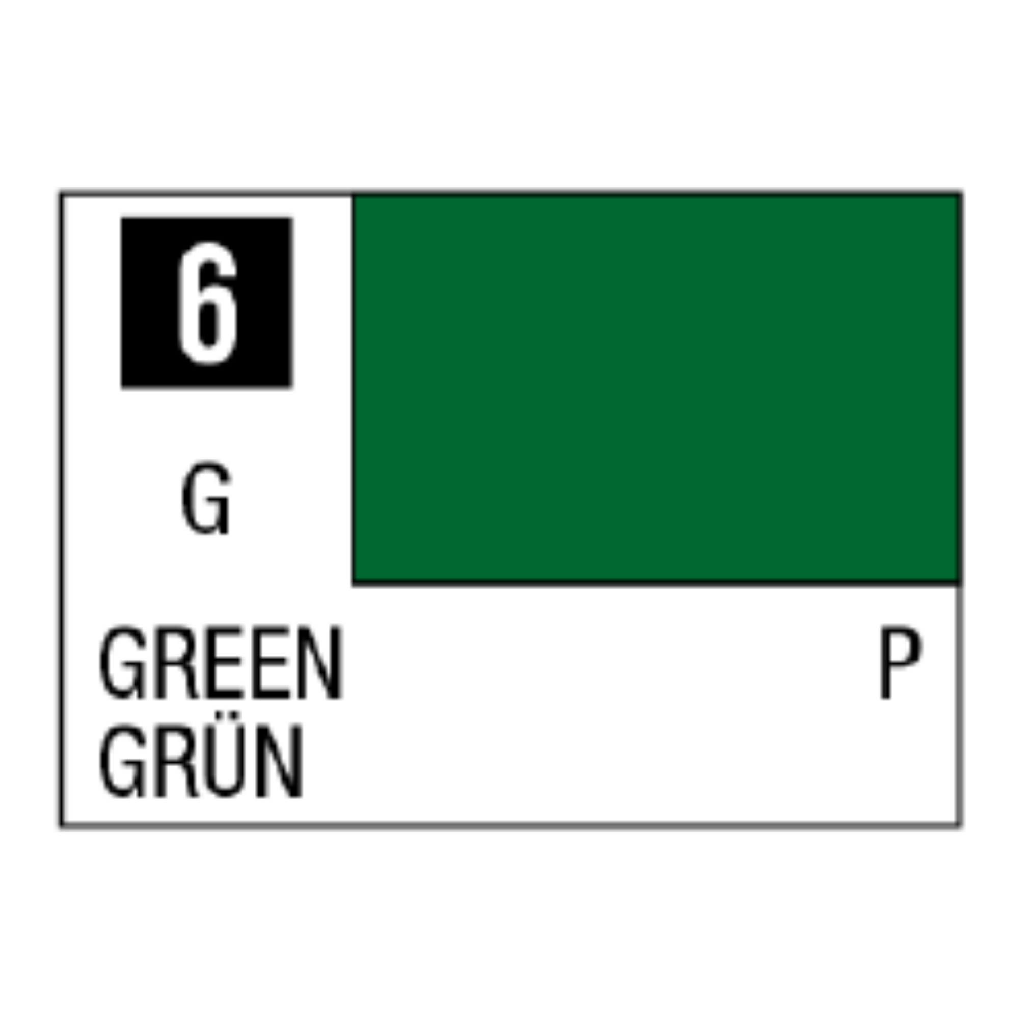 Mr. Color 6 - Green (Gloss/Primary) Paint